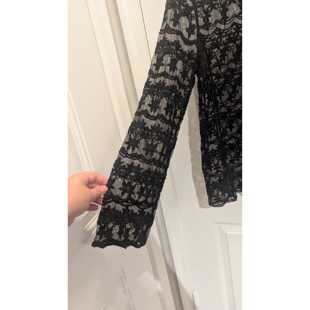 Women's Forever 21 Lace Long Sleeve Black Large - Picture 5 of 5
